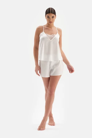 Dagi White Lace Detailed Camisole