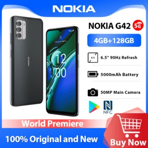 [World Premiere] Nokia G42 4GB 128GB 5G Smartphone Snapdragon 480 Android 13 90Hz Refresh 6.56 Inch 5000mAh 50MP Triple Camera