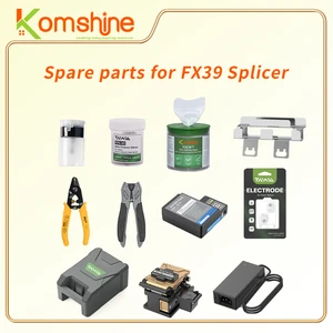 Accestories for Komshine FX39 iber Optic Fusion Splicer, Fiber Cleaner, Stripper, Sleeves, Electrodes, Battery, Fiber Electrodes