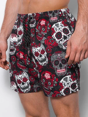 Ombre Men's skull swim trunks - black