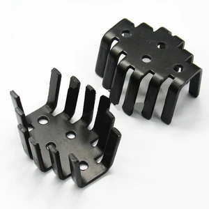 2PCS 36*25*45MM 302 Fork Tooth Radiator TO 3/3DD/15D Iron Cap Triode Heat Sink