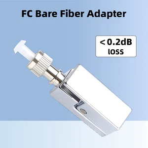 FC Square Bare Fiber Adapter Pigtail 125um Cable Connector FTTH Tools Fiber Equiment Low Insertion Loss OTDR Test Coupler