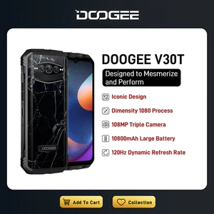 DOOGEE V30T 5G 6.58" FHD 120Hz Display Dimensity 1080 Octa Core 6nm 12+256GB 108MP Triple Camera 66W Fast Charging 10800mAh