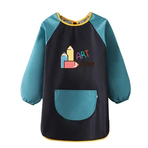 Long Sleeve Art Apron Painting Smock Children Toddler Clothes Soft Feeding Waterproof Art Smock