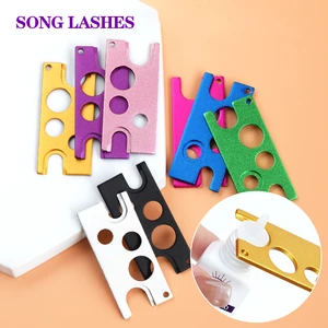 Song Lashes Eyelash Extension Glue Bottle Opener 28mmX60mm Hight Quality Makeup Tools Stainless Steel Metal Make up Accessories