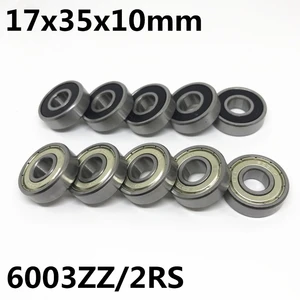 10Pcs High quality 6003ZZ 6003-2RS ball bearing 17x35x10 mm deep groove ball bearing 6003RS 6003Z 6003