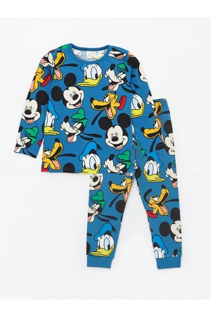 LC Waikiki Crew Neck Mickey Mouse Printed Baby Boy T-Shirt and Tracksuit Bottom 2-Piece Set