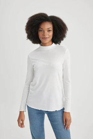 DEFACTO Regular Fit Ribbed Long Sleeve Top