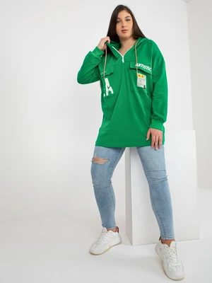 Green plus size hoodie