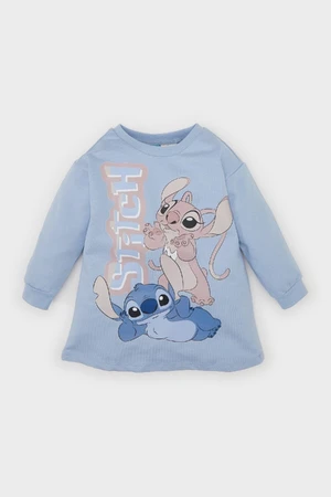 DEFACTO Baby Girl Disney Lilo & Stitch Crew Neck Long Sleeve Sweat Dress