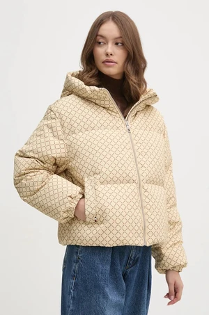 Páperová bunda Tommy Hilfiger dámska, žltá farba, zimná, oversize, WW0WW43524