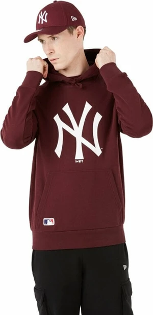 New York Yankees MLB Seasonal Team Logo Red Wine/White L Hanorac