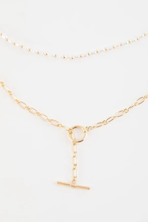 DEFACTO Women's 2-Piece Gold Necklace