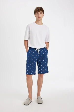 DEFACTO Regular Fit Pocket Patterned Shorts Pajama Bottoms