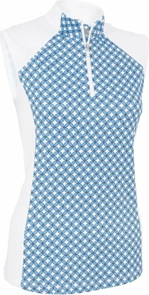 Callaway Women Printed Floral Geo Zip Brilliant White XS Rövid ujjú póló