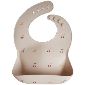 Mushie Silicone Baby Bib podbradníček Cherries 1 ks