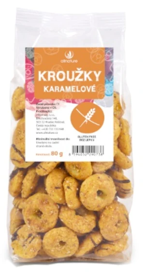 ALLNATURE Krúžky karamelové, 1 x 80 g