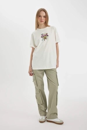 DEFACTO Straight Fit Cargo Gabardine Trousers