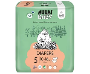 Muumi Baby 5 Maxi+ 10-16 kg, eko plienky 44 ks