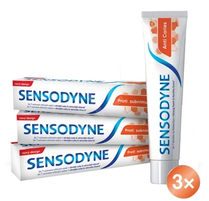 SENSODYNE Trio zubná pasta proti zubnému kazu 3 x 75 ml