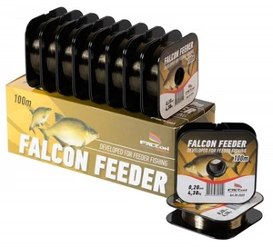 Falcon vlasec feeder tmavo hnedá 100 m-priemer 0,18 mm / nosnosť 3,85 kg