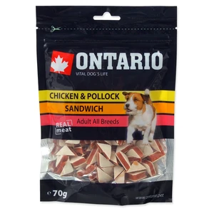 ONTARIO Pochoutka kuřecí sendvič s treskou 70 g