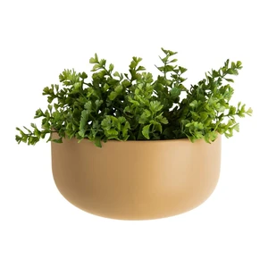 Pieskovohnedý nástenný kvetináč PT LIVING Oval, výška 9,5 cm