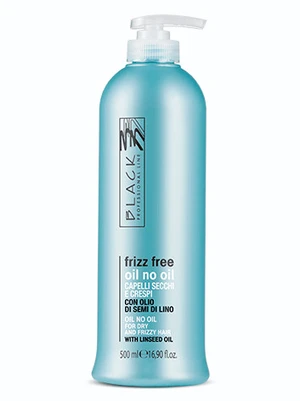 Bezoplachová starostlivosť pre krepaté a nepoddajné vlasy Black Oil Non Oil Anti-frizz - 500 ml (01245) + darček zadarmo