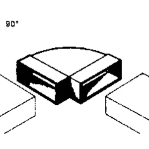 Wallair 20200112 plochý ventilačný kanál 100 koleno rúry 90 °