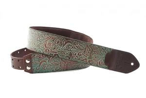 RightOnStraps Leathercraft Blackguard Gitarový pás Teal