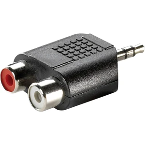 Value 11.99.4441 jack audio adaptér [1x jack zástrčka 3,5 mm - 2x cinch zásuvka]  čierna