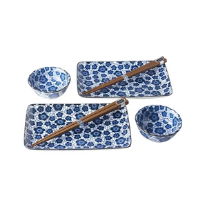 MADE IN JAPAN Sushi set s hůlkami Black Blue Plum