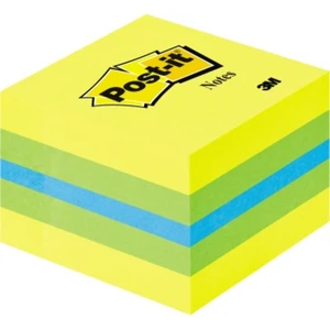 Post-it kocka samolepiacich poznámok 2051-L 51 mm x 40 mm  modrá, limetkovo zelená, citrónovo žltá 400 listov