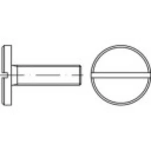 Skrutky s plochou hlavou TOOLCRAFT 118899 M3 DIN 921 5 mm príruba oceľ 100 ks
