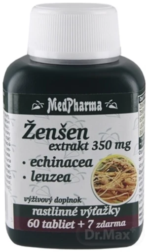 MedPharma ŽENŠEN 350 mg + Echinacea + Leuzea