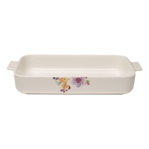 Biela porcelánová zapekacia misa Villeroy & Boch Mariefleur Basic, 34 x 24 cm