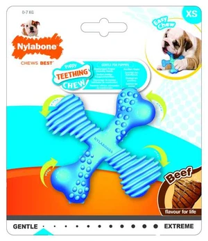 Nylabone Healthy Edibles Puppy Teething X Bone Beef S