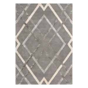 Sivý viskózový koberec Flair Rugs Trellis, 160 x 230 cm