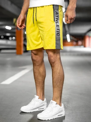 Pantaloni scurți de training galbeni Bolf KS2577