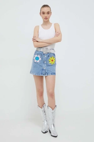 Džínová sukně Moschino Jeans mini, áčková