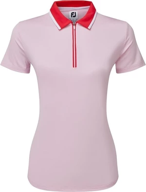Footjoy Colour Block Lisle Pink/Red M Polo-Shirt