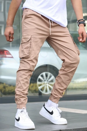 Madmext tmavosivé slim fit jogger nohavice 5740