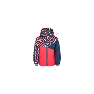 Modro-růžová holčičí vzorovaná lyžařská bunda Kilpi SAARA-JG
