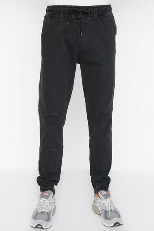 Trendyol Anthracite Comfortable Pattern Stitching Detailed Jogger Jeans Denim Trousers