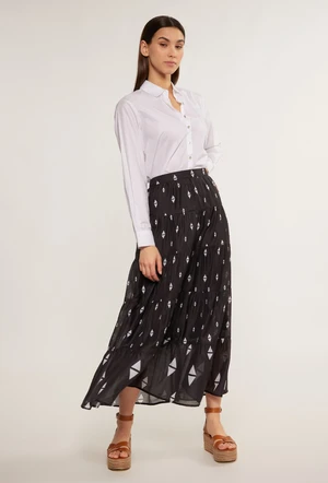 MONNARI Woman's Midi Skirts Patterned Women's Midi Skirt Multi Black