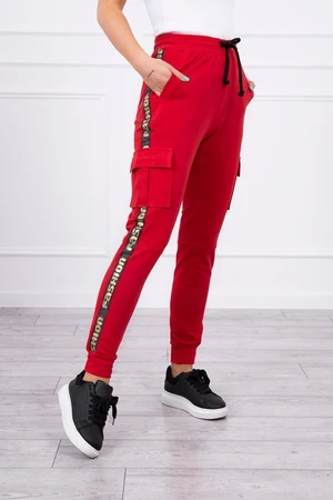 Cargo trousers red