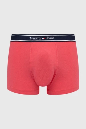 Boxerky Tommy Jeans pánské, růžová barva