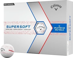 Callaway Supersoft 2023 Red Splatter Golfové míčky