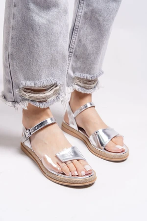 Riccon Olelthas Women's Sandals 0012105 Silver Metallic