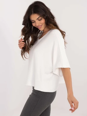 White women's oversize sweater